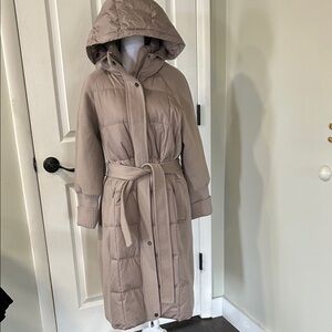 Beautiful Dixie wool blend belted hooded coat S